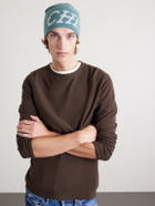 Cherry Los Angeles - Flying Cherry Skull Logo-Intarsia Wool and Cashmere--Blend Beanie