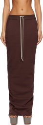 Rick Owens DRKSHDW Burgundy Concordians Pull On Pillar Maxi Skirt