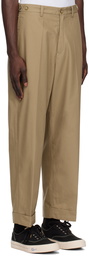 BEAMS PLUS Beige Ivy Wide Trousers