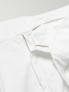 Rubinacci - Manny Straight-Leg Pleated Cotton Shorts - White
