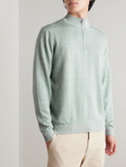 Peter Millar - Barlow Merino Wool, Linen and Cotton-Blend Half-Zip Sweater - Green