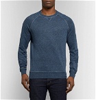 Brunello Cucinelli - Slim-Fit Mélange Linen and Cotton-Blend Sweater - Men - Navy