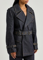 Helmut Lang Rider Belted Denim Jacket Indigo