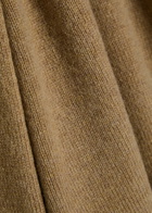 Boss Open Collar Wool Polo Jumper Khaki