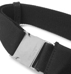 SAINT LAURENT - Leather-Trimmed Canvas Belt Bag - Black