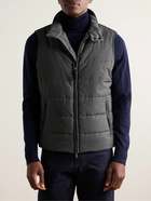 Canali - Quilted Padded Canvas Gilet - Gray