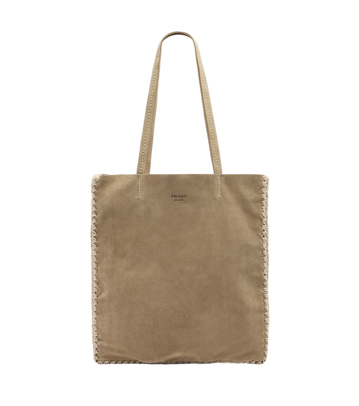 Photo: Prada Large crochet suede shopper
