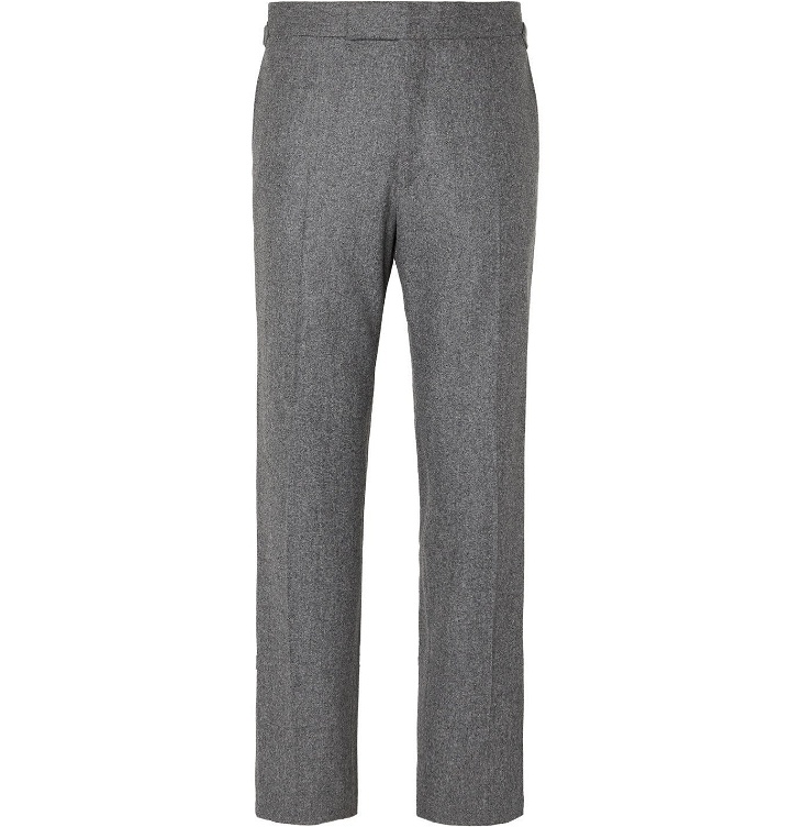 Photo: Kingsman - Grey Slim-Fit Conrad Wool-Flannel Trousers - Gray