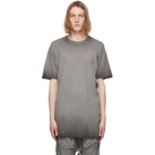 Boris Bidjan Saberi Grey Rib Knit Resin-Dyed One Piece T-Shirt