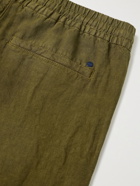 NN07 - Seb Linen Drawstring Shorts - Green