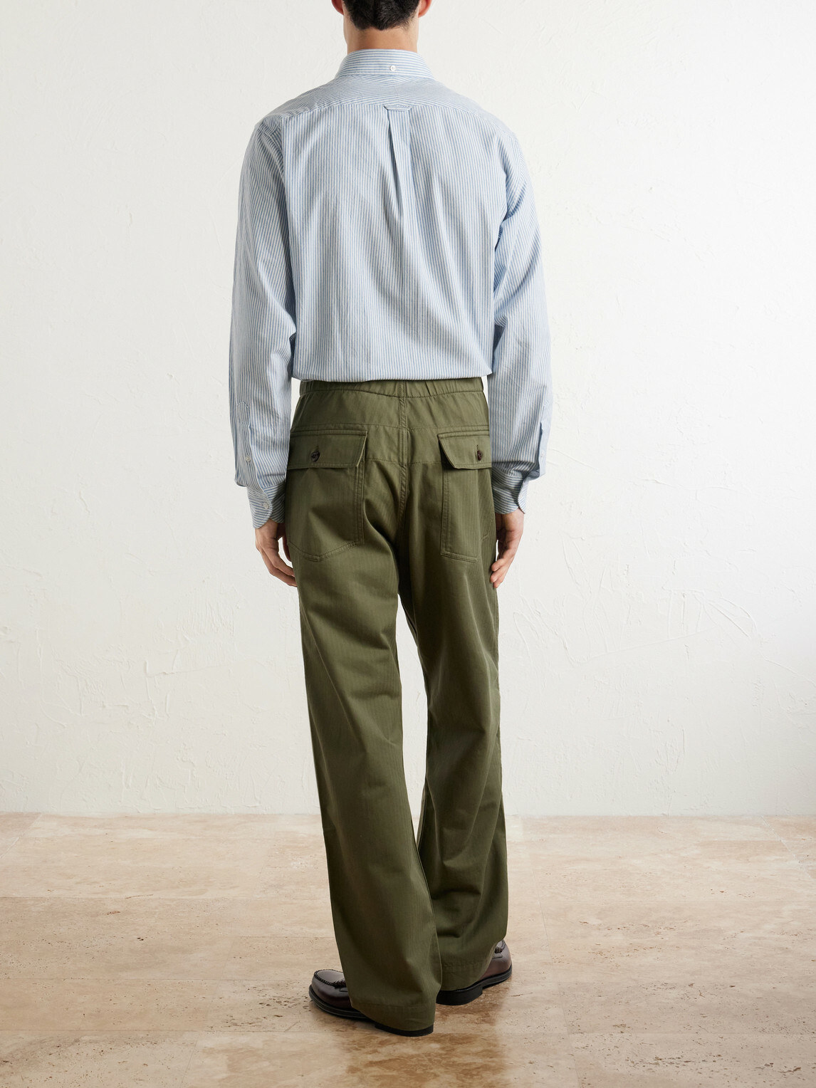Drake's - Straight-Leg Cotton-Blend Cargo Trousers - Green