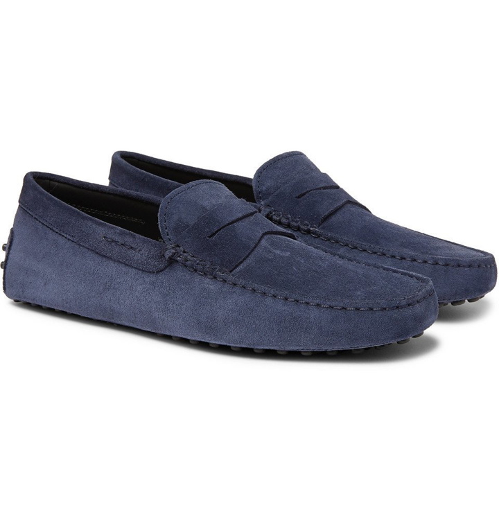 Photo: Tod's - Gommino Suede Driving Shoes - Navy