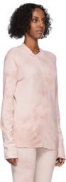 Raquel Allegra Pink Tie-Dye Long Sleeve Fitted T-Shirt