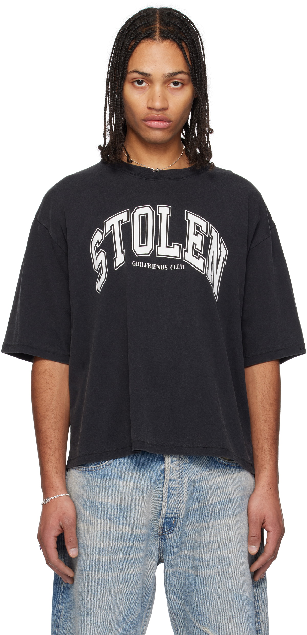Stolen Girlfriends Club Black Gothic Cross T-shirt Stolen