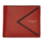 Givenchy Red V-Shape Cut Bifold Wallet
