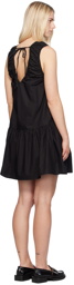 GANNI Black Dropped Waist Minidress