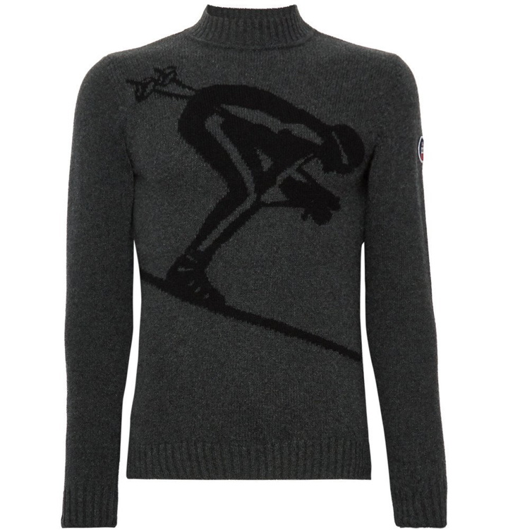 Photo: Fusalp - Skieur Merino Wool and Cashmere-Blend Sweater - Gray