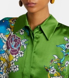 Alémais Nanci printen silk satin shirt