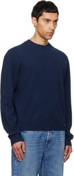 Acne Studios Navy Logo Patch Sweater