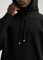 Loewe Anagram Hooded Cotton Sweatshirt Black
