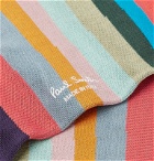 Paul Smith - Artist Striped Mercerised Stretch-Cotton Blend No-Show Socks - Multi