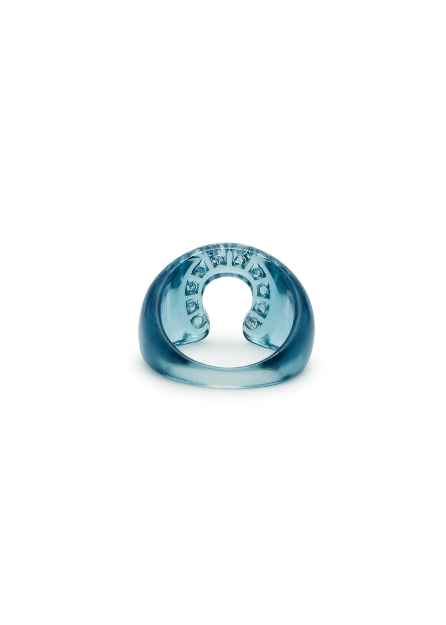 Crystal Haze Lucky Crystal-embellished Ring - Blue - One Size
