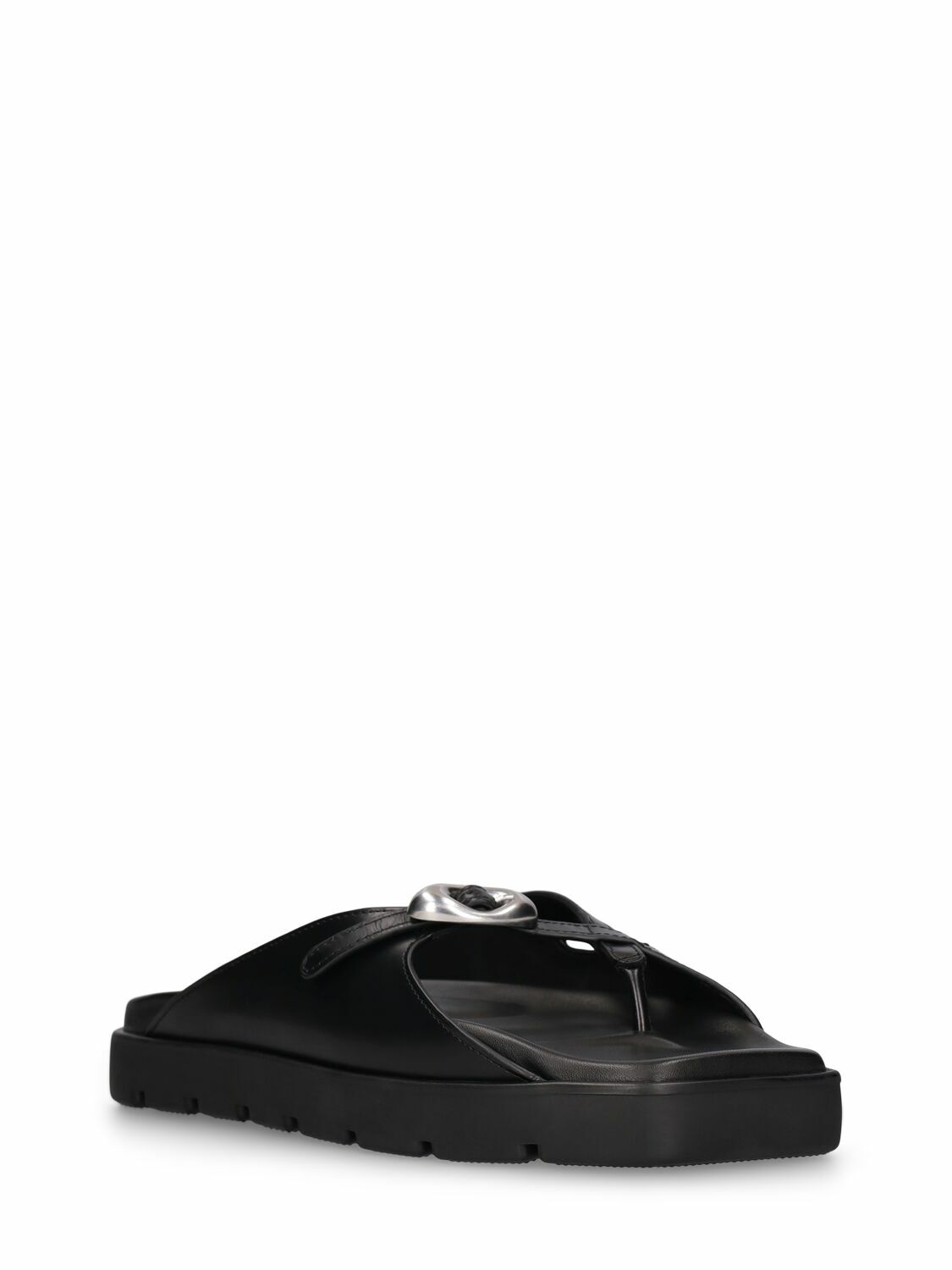 【Alexander Wang】20mm Dome leather flatform sandals ALEXANDER WANG 20mm Dome Leather Flatform Sandals Alexander Wang