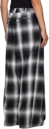 LU'U DAN Black & White Check Trousers