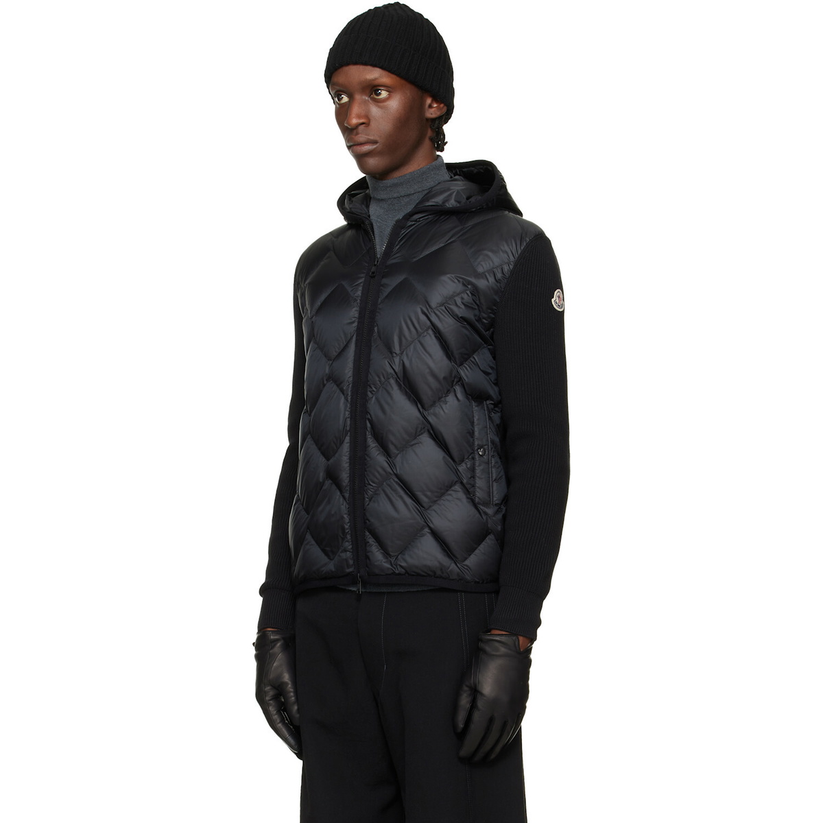 Moncler Black Archivio Cardigan Down Jacket