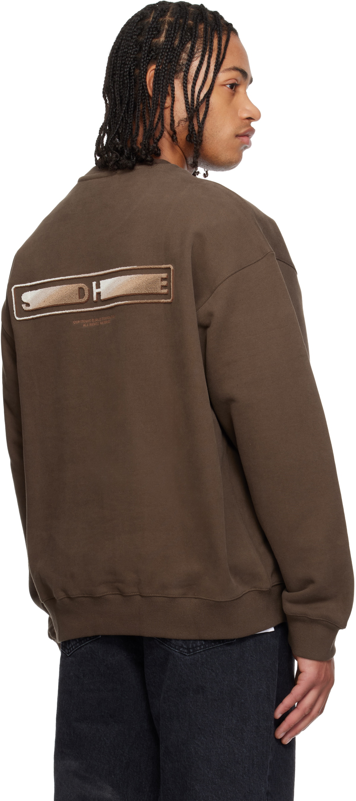 Solid Homme Brown Back Logo Sweatshirt
