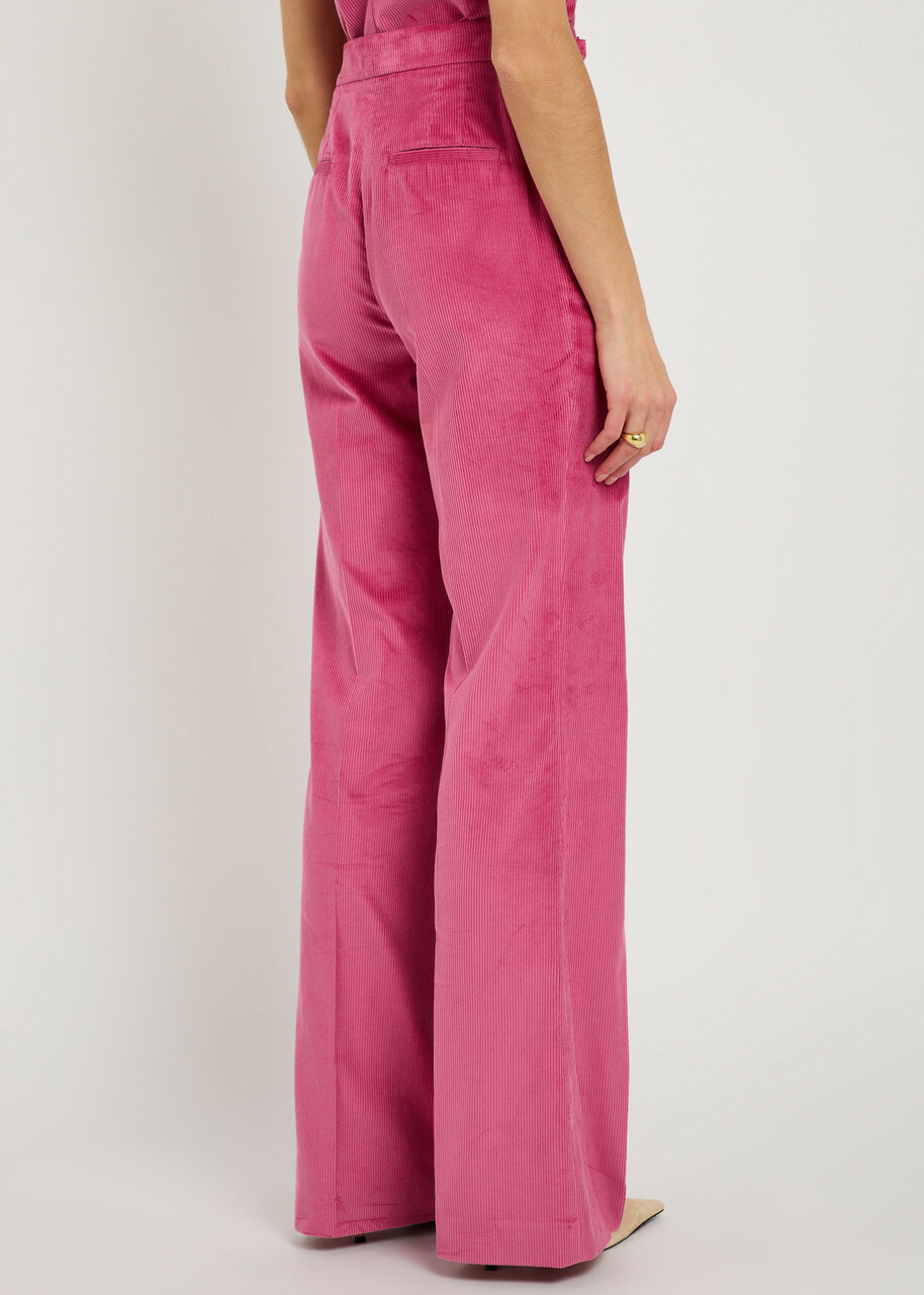 Gabriela Hearst Vesta Straight-leg Corduroy Trousers Pink