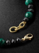 Elhanati - Mezuzah Gold, Malachite and Spinel Beaded Bracelet