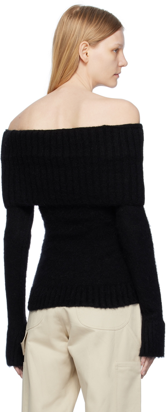 Elleme Black Off Shoulder Sweater