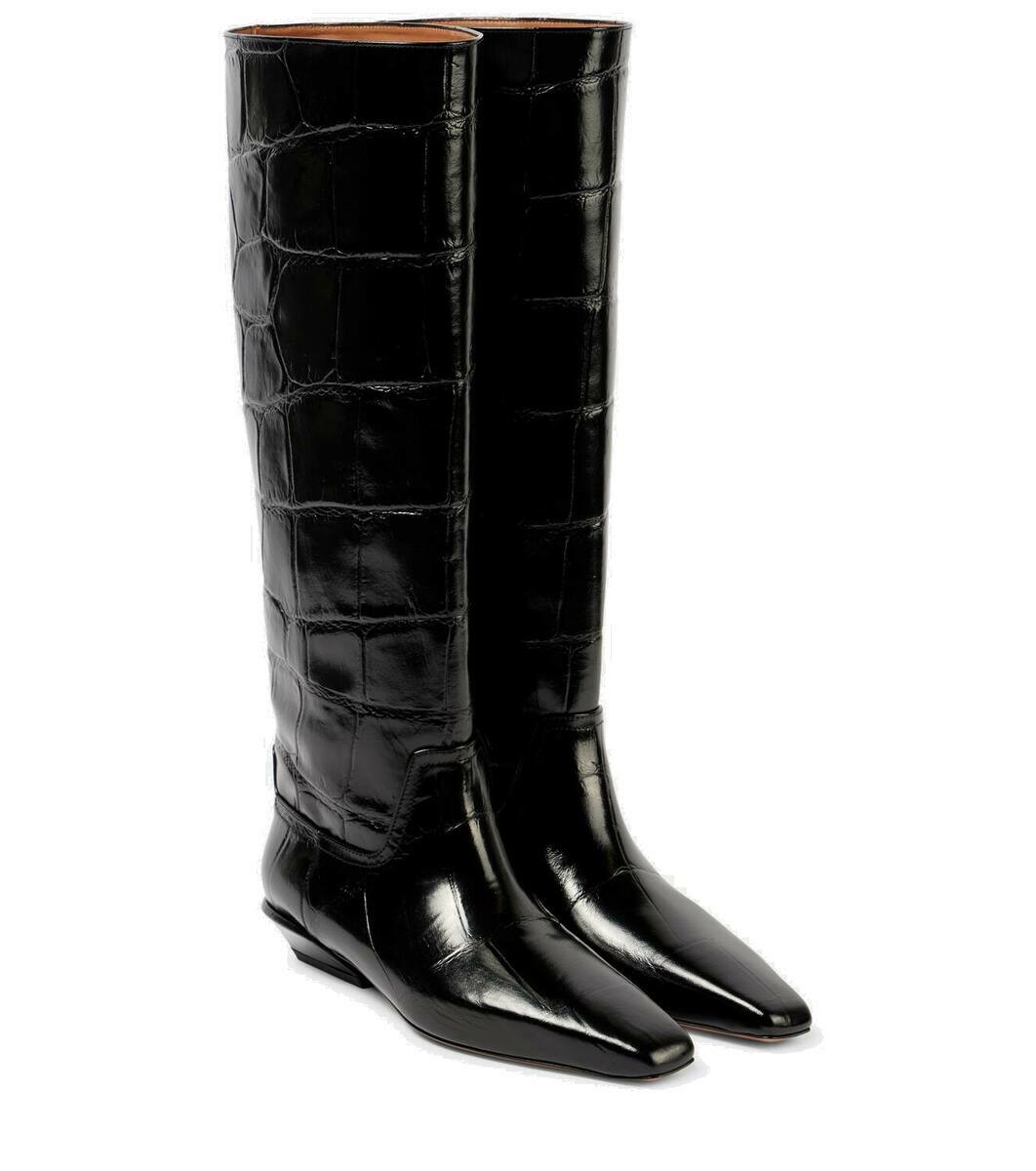 Paris Texas Bettina croc-effect leather boots Paris Texas