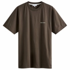 Norse Projects Men's Johannes Organic Logo T-Shirt in Espresso