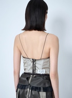 Maison Margiela Contrast Panel Silk Midi Dress