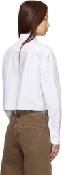 HommeGirls White Cropped Shirt