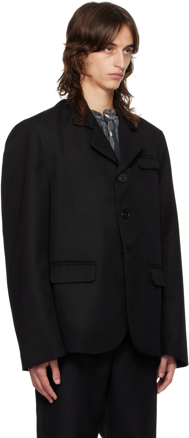 Edward Cuming Black Hunched Tailored Blazer