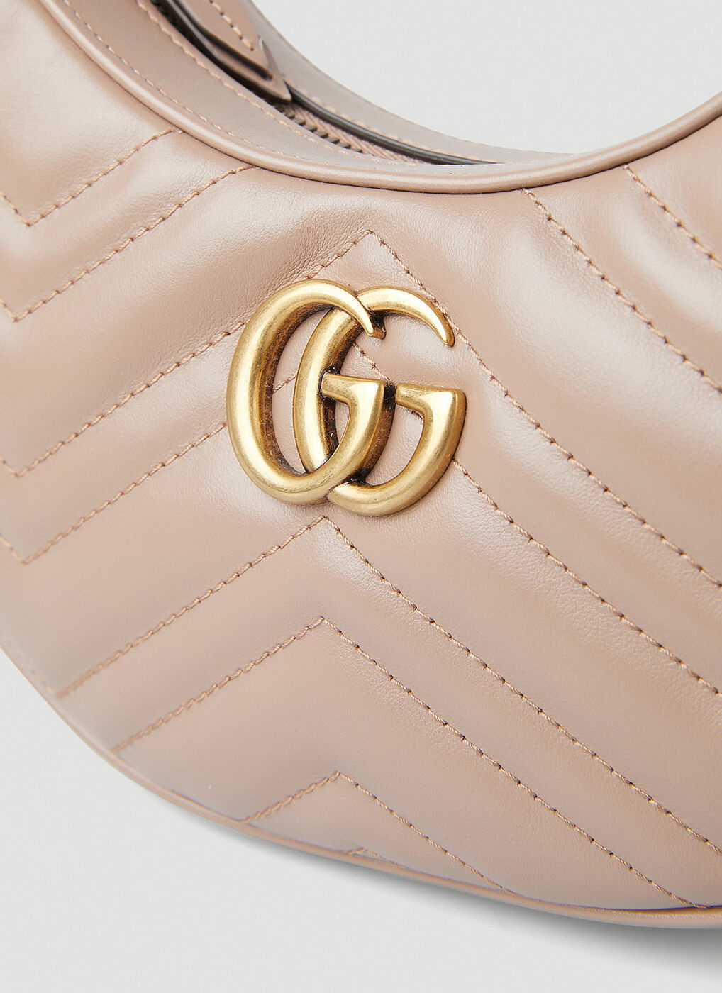 Gucci GG Marmont Half Moon Shaped Mini Bag 'Porcel Rose' | Pink | Women's Size Onesize