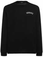 VERSACE - Logo Cotton Long Sleeve T-shirt
