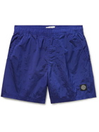 Stone Island - Mid-Length Logo-Appliquéd ECONYL Swim Shorts - Blue