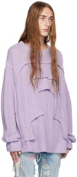 Who Decides War Purple Layered Sweater