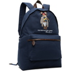 Polo Ralph Lauren Navy Polo Bear Canvas Backpack