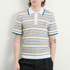 Casablanca Men's Tuck Stitch Polo Shirt in Multi