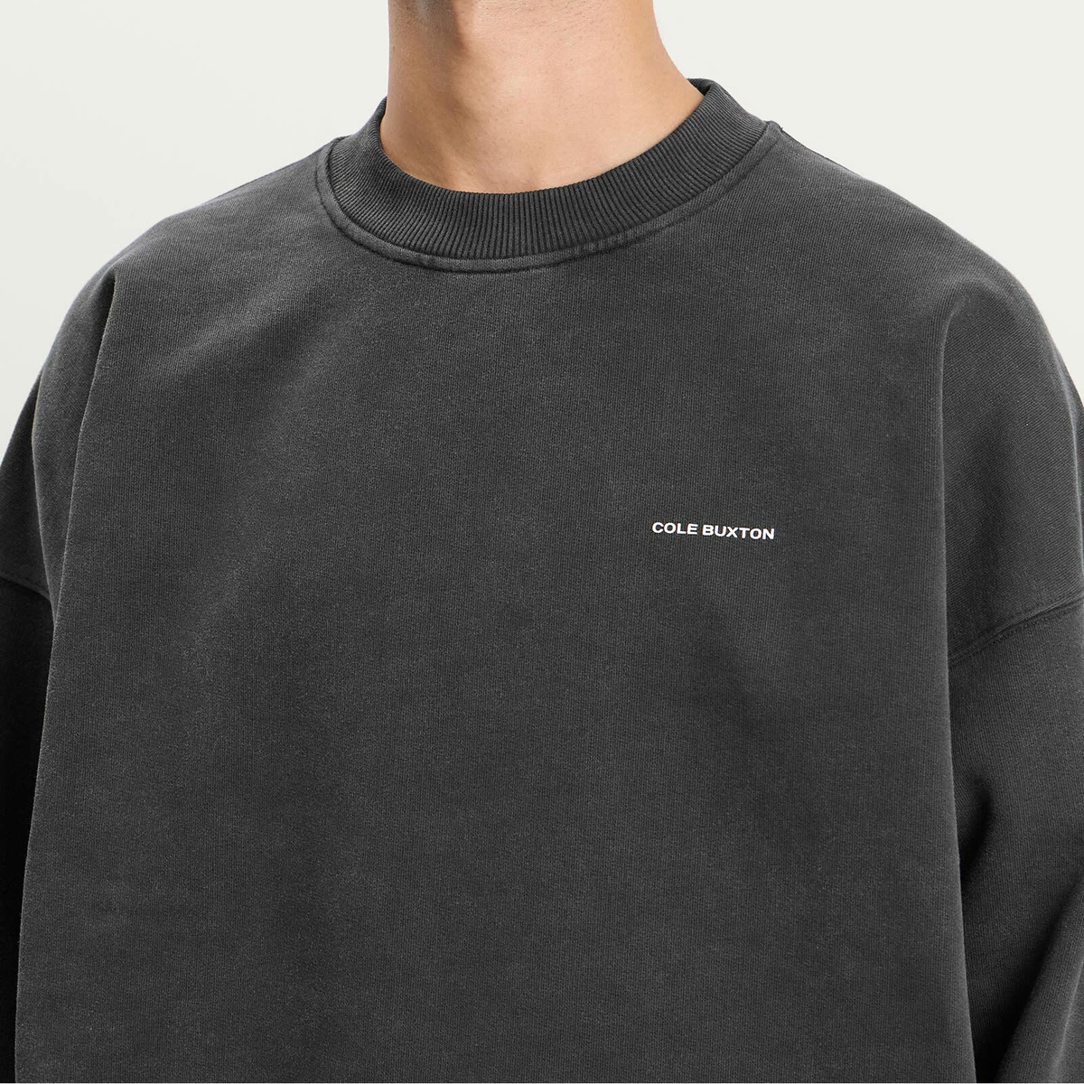 Cole Buxton Men's Mini Logo Sweatshirt in Vintage Black