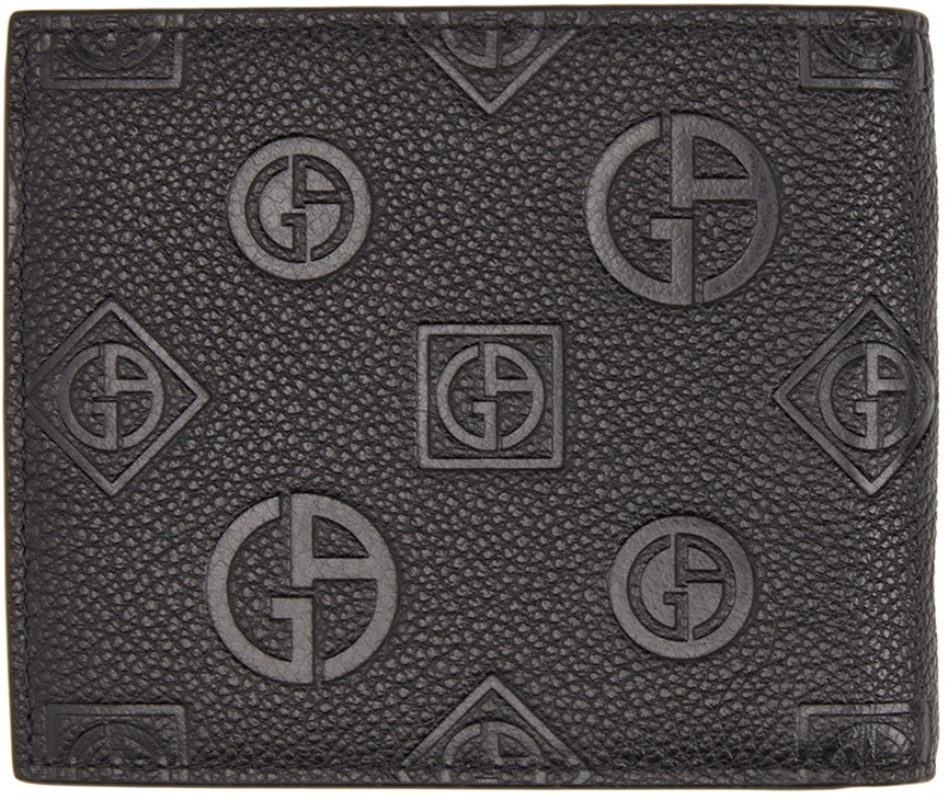 Logo Embossed Leather Bifold Wallet