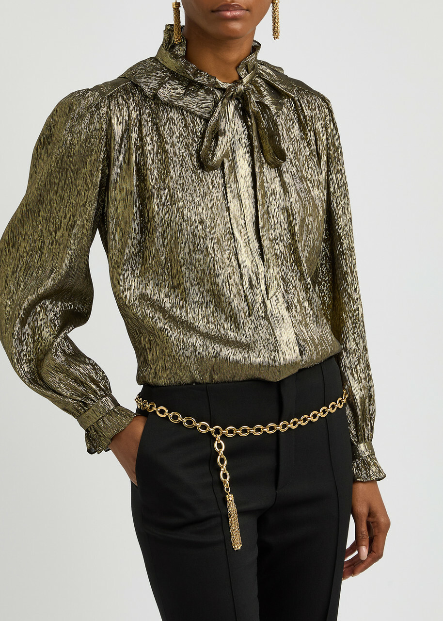 Chloe Pompoms Tassle Gold-tone Brass Belt - One Size