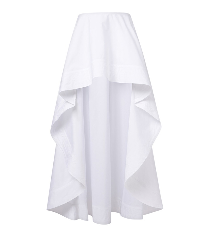Photo: Stella McCartney Asymmetric ruffled cotton poplin miniskirt