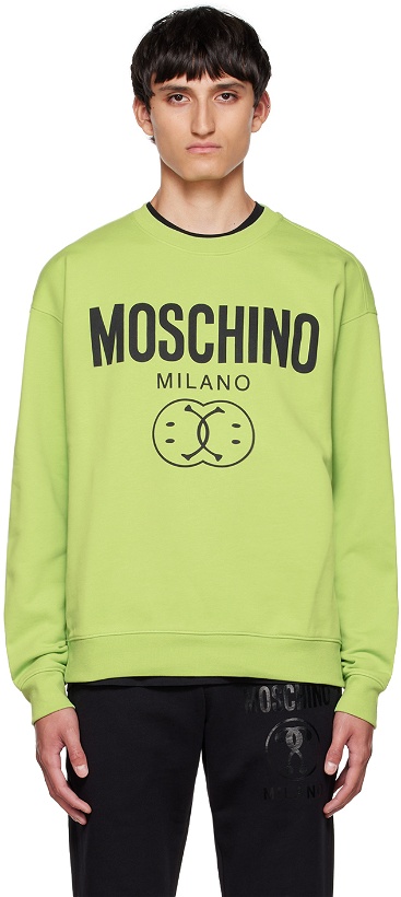 Photo: Moschino Green Smiley Edition Sweatshirt