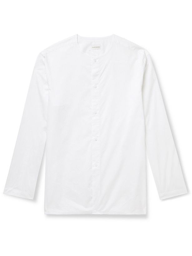 Photo: Club Monaco - Collarless Cotton-Poplin Shirt - White